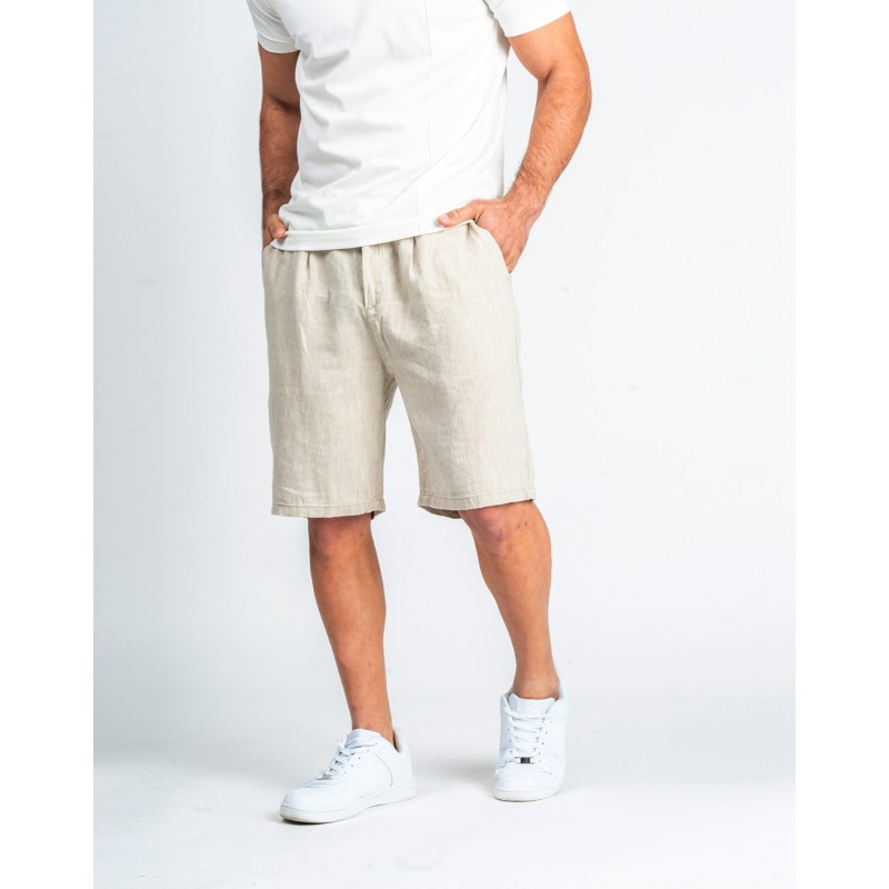 PANT CORTO LINO GREAT TIMES BEIGE SS23