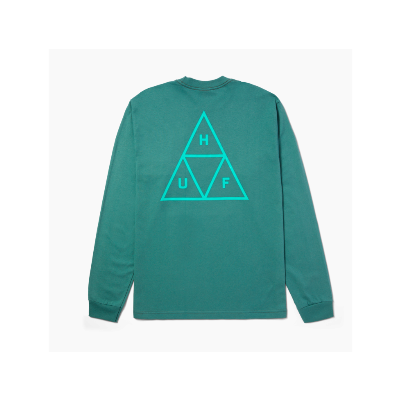 HUF SET TRIPLE TRIANGLE LONG SLEEVE T-SHIRT PINE