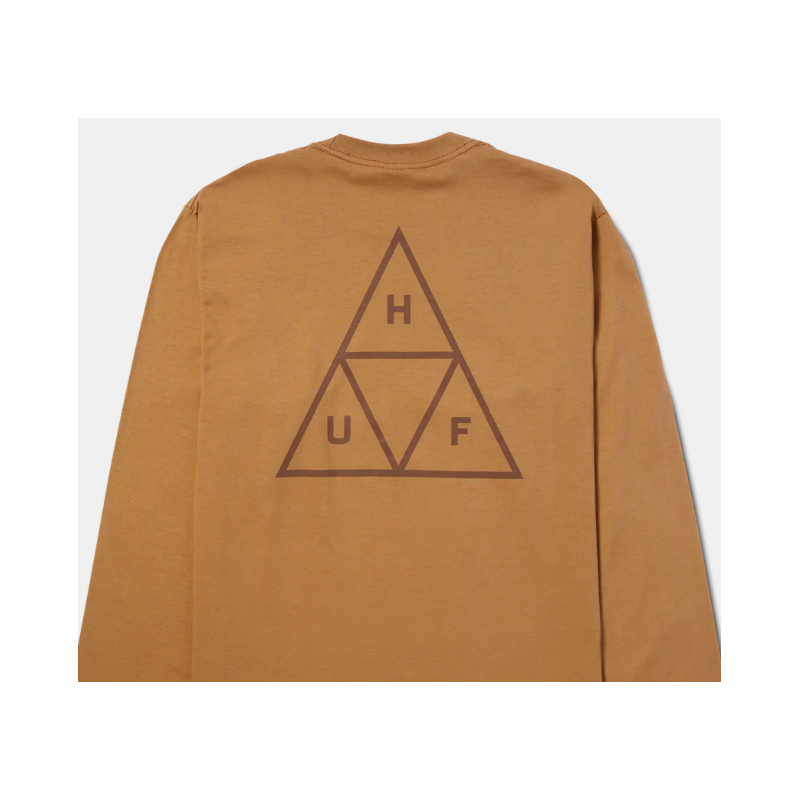 HUF SET TRIPLE TRIANGLE LONG SLEEVE T-SHIRT CAMEL