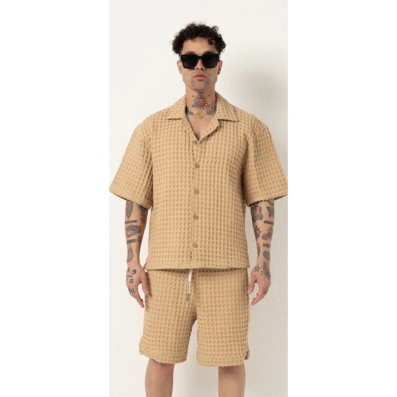 CAMISA GAUFFRE BEIGE