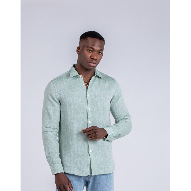 CAMISA ML GREAT TIMES LINO VERDE SS24