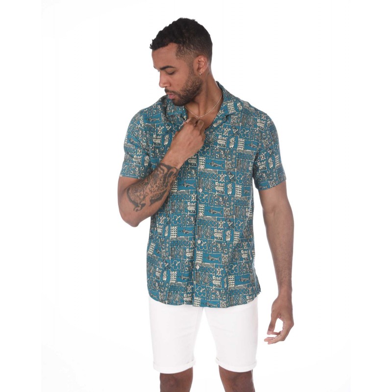 CAMISA GREAT TIMES FISH BLUE SS24