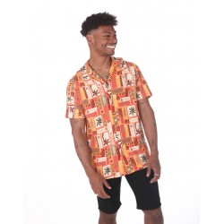 CAMISA GREAT TIMES PALMS ORANGE SS24