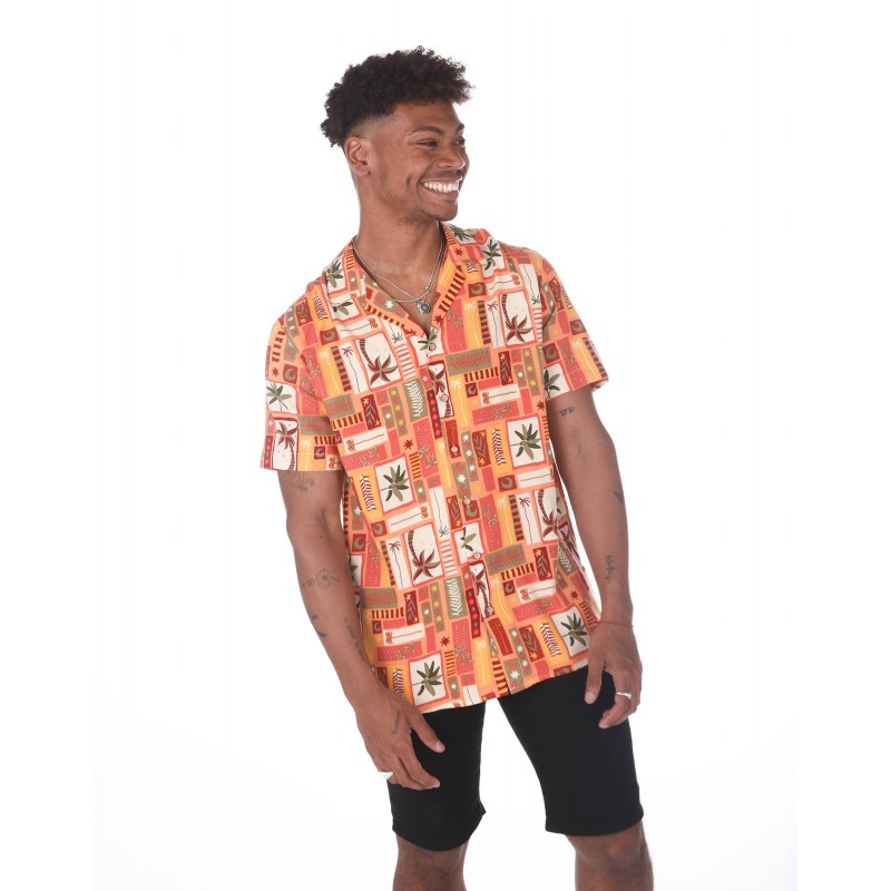 CAMISA GREAT TIMES PALMS ORANGE SS24