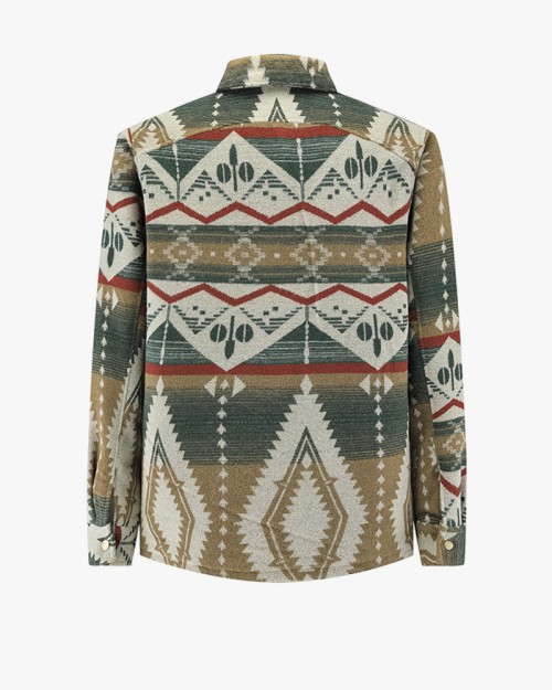 ETHNIC OVERSHIRT GREEN FW24 2