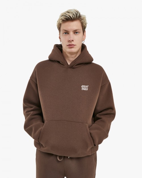 BOXY HOODIE CHOCOLATE FW24
