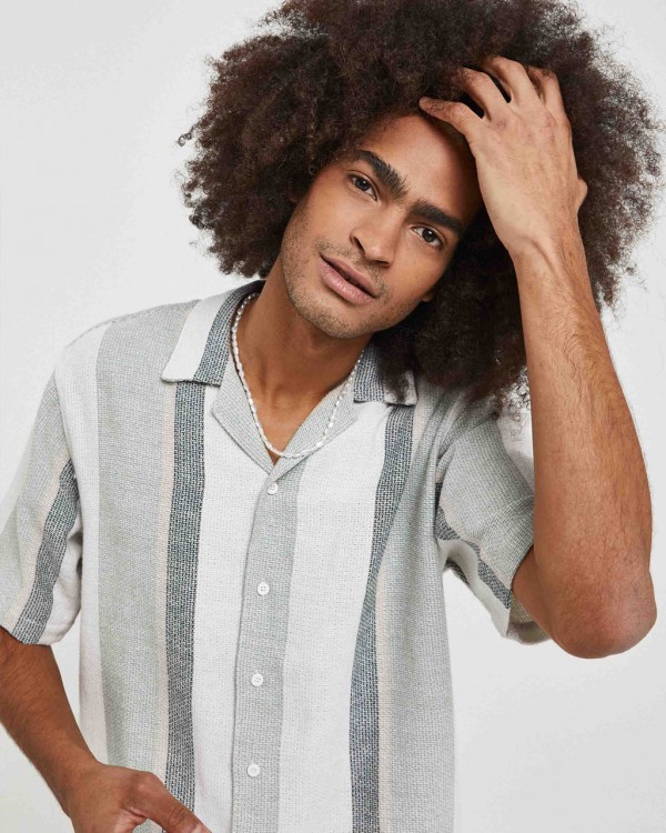 CAMISA LINES GREEN