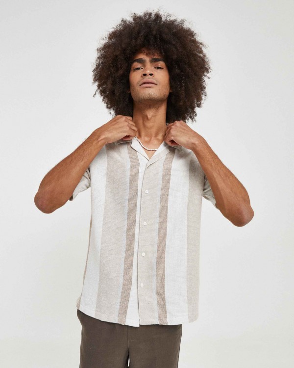 CAMISA LINES BEIGE 2