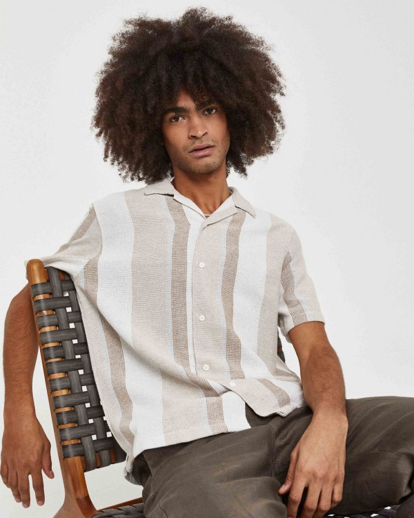 CAMISA LINES BEIGE