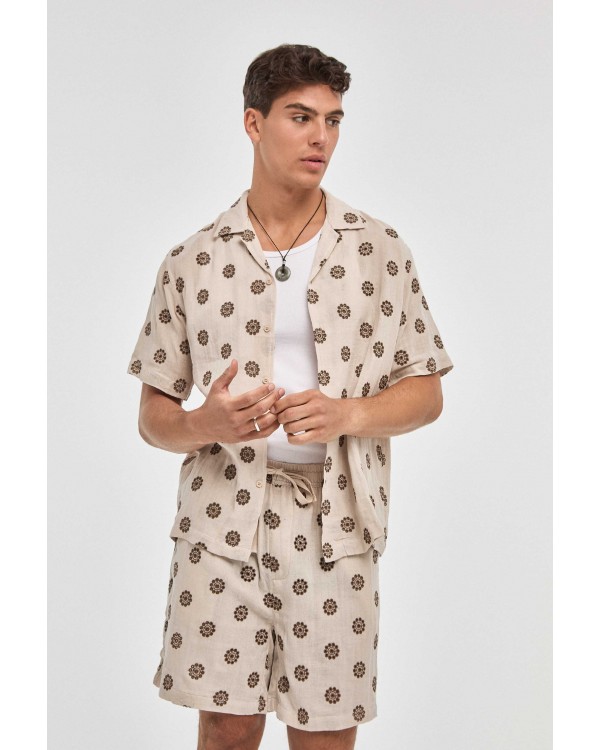 SHORT LINO BORDADO